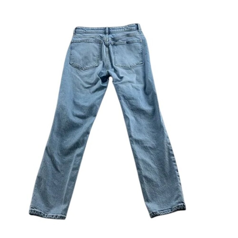 Zara High Rise Distressed Jeans Size 4 - Picture 2 of 13